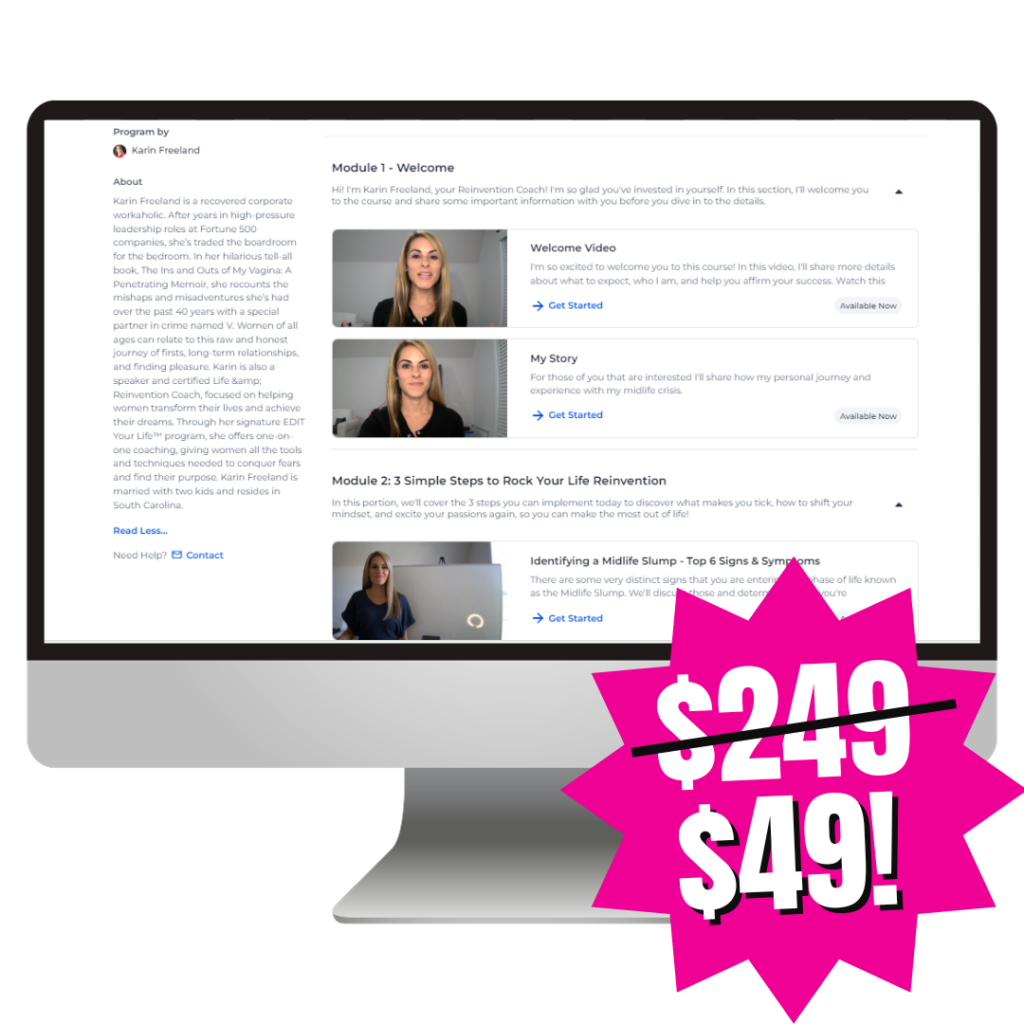 Karin Freeland Rock Your Reinvention masterclass.